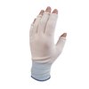 Pure Touch Nylon Half Finger Glove Liner, Large (20-Pack)