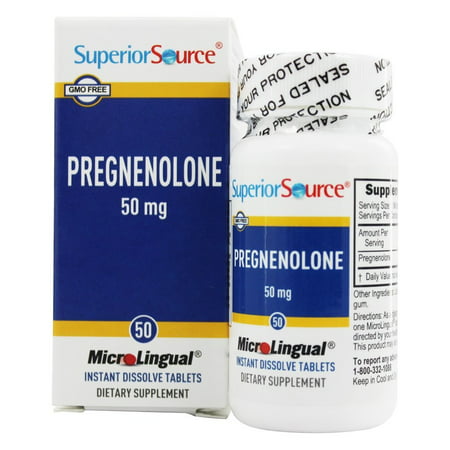 Superior Source - prégnénolone instantanée Dissoudre 50 mg. - 50 comprimés