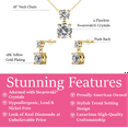 thumbnail image 2 of Cate & Chloe Jasmine 18k Yellow Gold Plated Jewelry Set with Swarovski Crystals Gift for Women, 2 of 9