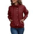 thumbnail image 4 of Women Light Rain Jacket Waterproof Active Outdoor Trench Raincoat with Hood Lightweight Plus Size for Girls, 4 of 6