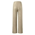 thumbnail image 5 of Capris for Women Women's Fashion Casual Sequined Pants Sparkling Sequins High Waisted Wide Leg Flared Pants Flared Nightclub Wear plus Size Women Work Business Casual Petite Petite Gold XL, 5 of 6
