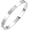 Clover Silver-One Size Fits All, variant on Gold Plated Bangle Bracelets for Women Four Leaf Clover Lucky Love Cubic Zirconia Bracelet