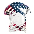 thumbnail image 4 of Big & Tall Patriotic Tshirts Short Sleeve Summer Stars Crewneck July 4th Graphic Tees Independence Day Sky Blue, L, 4 of 5