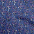 thumbnail image 1 of oneOone Cotton Jersey Royal Blue Fabric Floral Sewing Craft Projects Fabric Prints By Yard 58 Inch Wide, 1 of 4