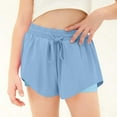 thumbnail image 6 of Plebaso Girls Athletic Shorts Flowy 2 in 1 Running Shorts Elastic Waist Workout Shorts with Drawstring, 6 of 7