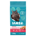 thumbnail image 1 of IAMS PROACTIVE HEALTH Adult Indoor Weight & Hairball Care Dry Cat Food with Salmon, 3.18kg Bag, 1 of 15