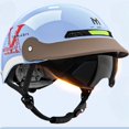thumbnail image 5 of Casco de motocicleta 3/4, lente negra, para hombre, para montar en patinete eléctrico, protector solar, transpirable, antideslumbrante, para Suzuki, 5 of 5