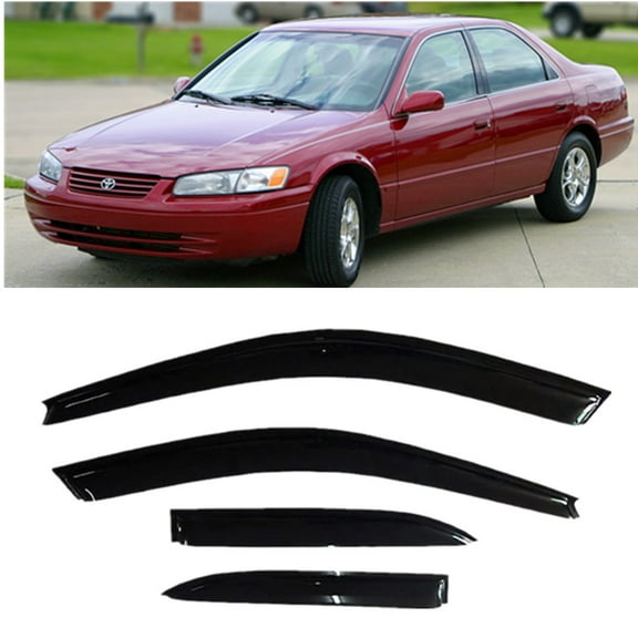 Deebior 94856 4Pcs Side Window Wind Deflector Outside Mount Style Nice Sun Rain Guards Set Window Visor fit for 1997 - 2001 Toyota Camry