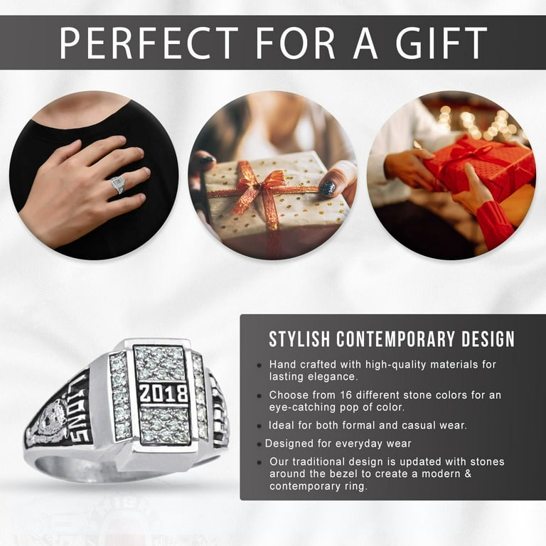 Keepsake Personalized Men s Middle School or Junior High Ring available in Valadium Walmart