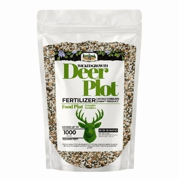 Old Cobblers Farm™ Wicked Growth Wildlife Deer Plot Fertilizer - Perfect Blend for Deer, Turkey & Game - Balanced NPK for Robust Growth (5 lbs | 10 lbs | 15 lbs | 20 lbs) (20lbs)