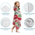 thumbnail image 7 of Pioneer Flower Floral Print Pattern Hooded Bath Towel，60"x35" for Ages 3 To 12 Kids, Quick Dry Lightweight Soft Microfiber Hood Beach Towel Cover Up for Kids, 7 of 7