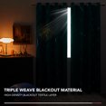 thumbnail image 2 of ZOPZO Blackout Curtains, Silver Wave Line Print, Peacock Blue, 52W x 96L Inch, Noise Reducing, Privacy Drapes for Bedroom, 2 Panels, 2 of 8