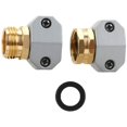 thumbnail image 1 of Nvzi juego de conectores para reparación de mangueras de jardín con extremos macho y hembra de zinc y aluminio, aptos para tuberías de agua de jardín de 5/8 y 3/4 de pulgada., 1 of 5