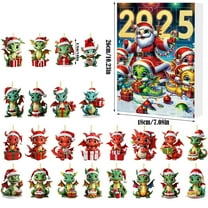 2025 New Christmas Countdown Advent Calendar with 24 Days Surprise Ornaments, Hanging Tree Decoration for Family Holiday Tradition, Xmas Party Activity Gift