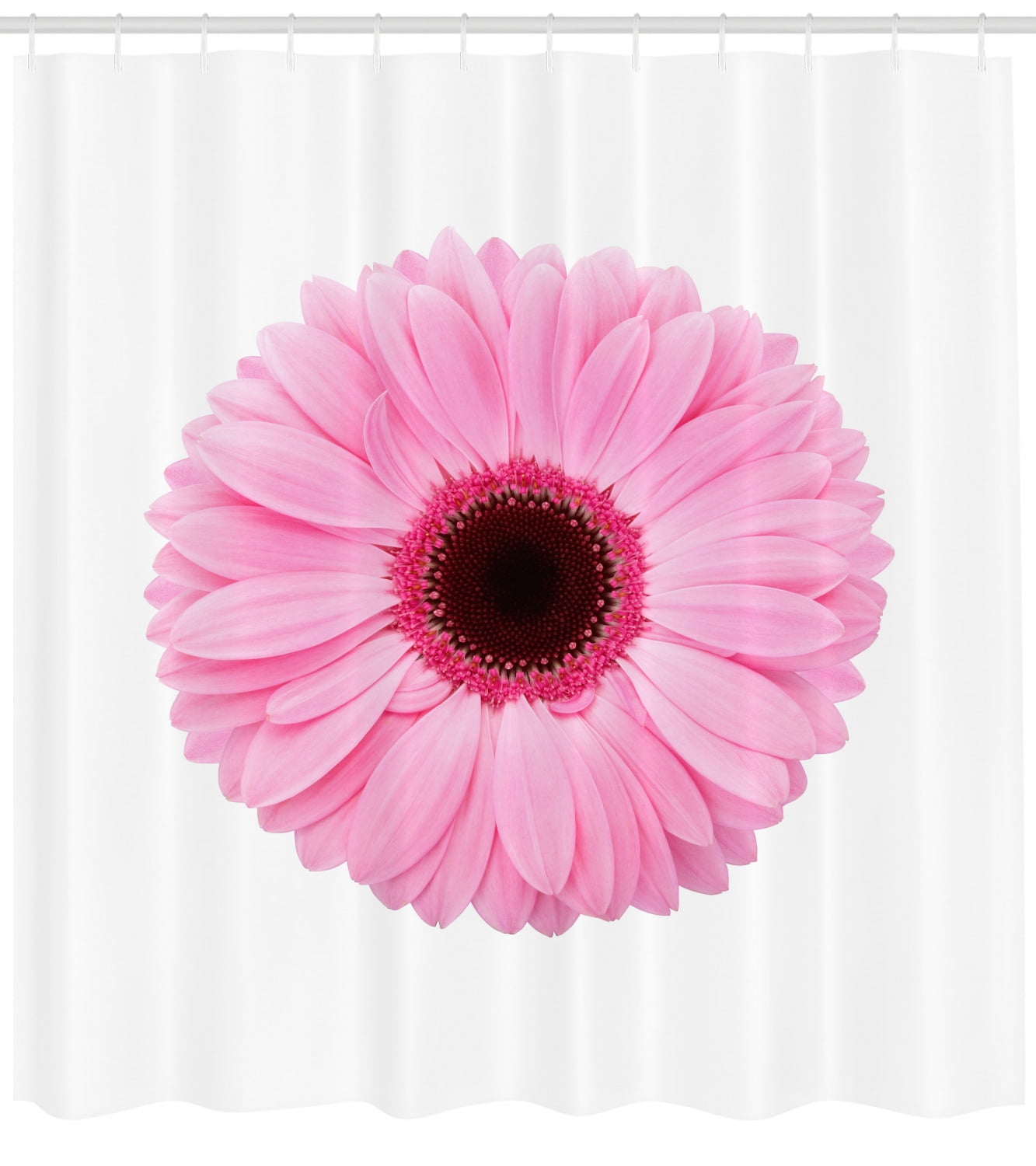 Rosy Daisy Blossom Waterproof Fabric Shower Curtain Liner Bathroom Accessories 