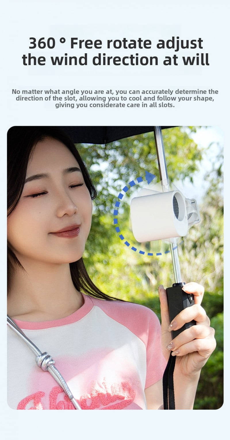 Car Clip On Fan with LED Display - 360° Rotation, 100 Speeds Adjustable, USB Rechargeable Personal Cooling Fan 1800mAh Battery