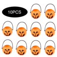 thumbnail image 1 of Decoraciones de Halloween para niños, 10 piezas, Cubo de dulces de Halloween, maceta, Caldero de calabaza, tarro de truco o trato, decoración del hogar de Halloween, 1 of 3