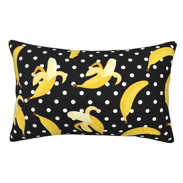 Fotbe Banana Funda de Almohada Decorativa Estilo Occidental, Lujo en Algodón, Fundas para Almohadas King, Cojín Estampado para Decoración del Hogar-20"x30"