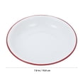thumbnail image 2 of HAMPPLIES Vintage Red Enamel Deep Plate for Kitchen Serving Snacks Salads and Hearty Meals, 2 of 7