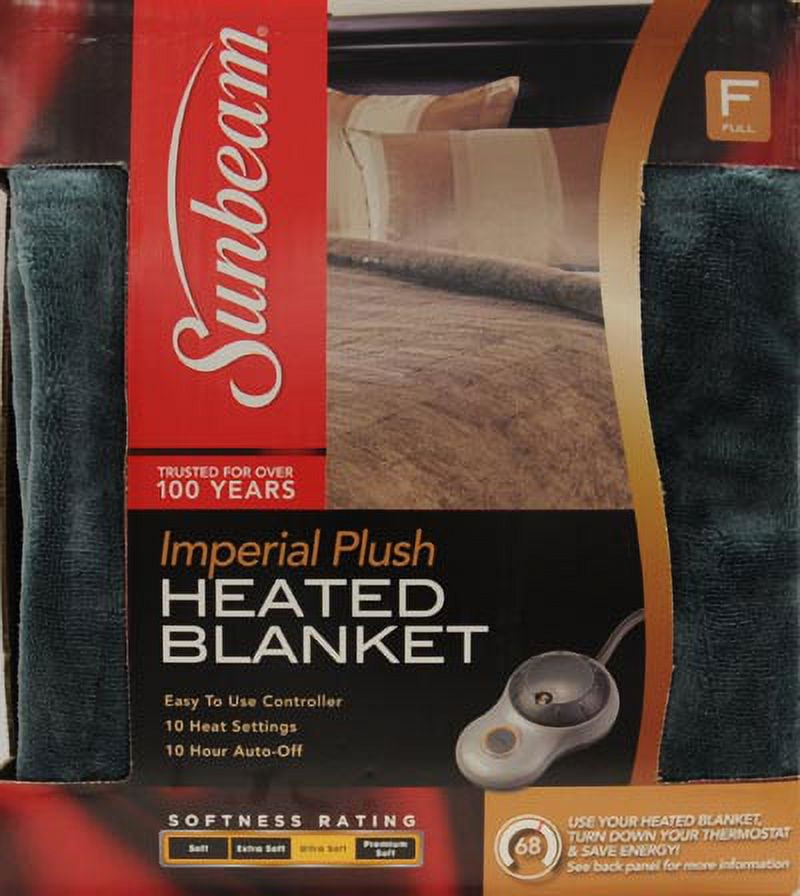 Sunbeam Heated Electric Microplush Blanket with 10 heat settings