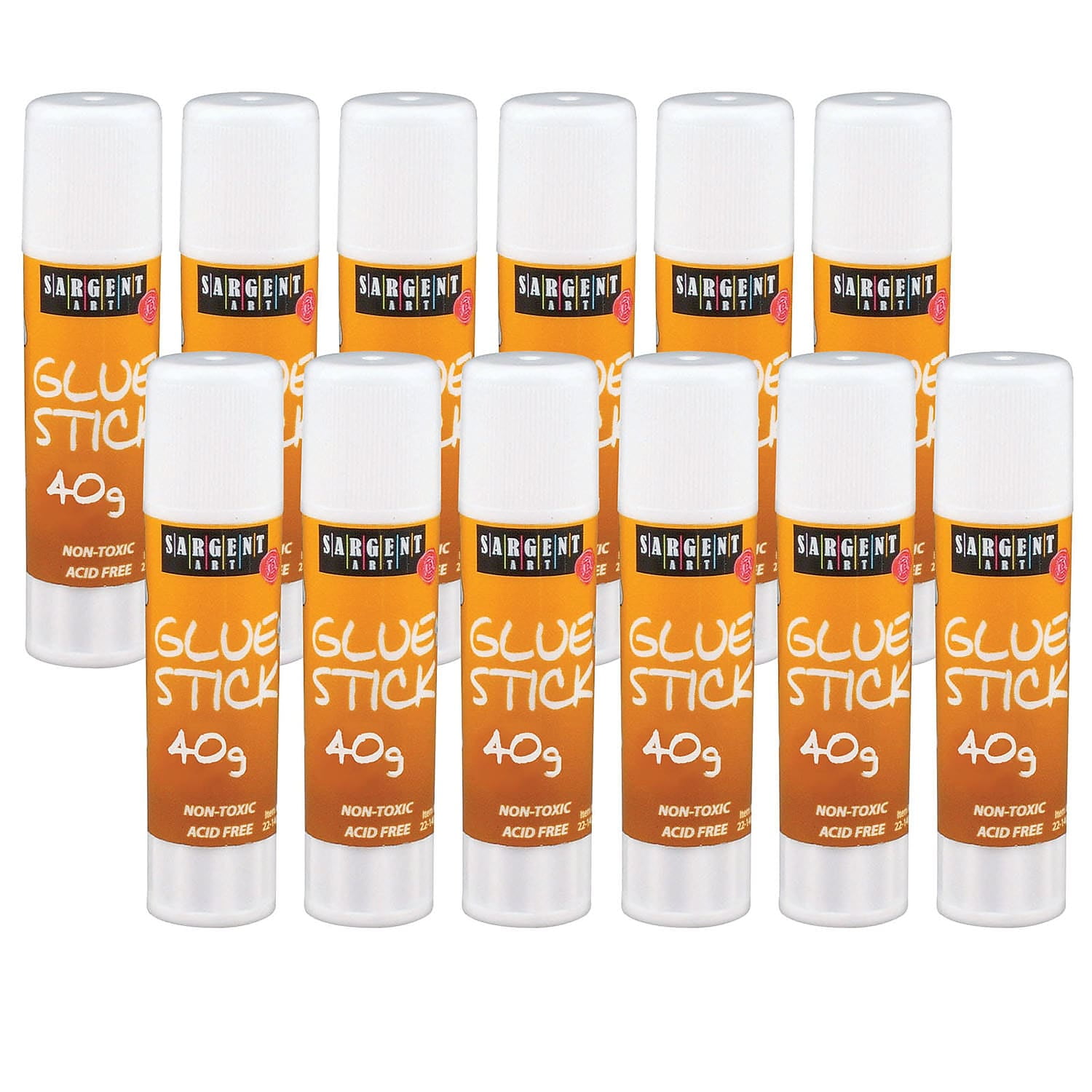 Sargent Art Washable Glue Sticks 1.41 oz. Clear Pack of 12 (SAR221407-12)
