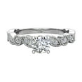 thumbnail image 4 of Circle and Marquee Marquise Round Brilliant Diamond Rings 18K White Gold 0.60 CT TW (G,VS1), 4 of 5