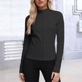 thumbnail image 2 of Ixbnca Womens Sun Protection Jackets Full Zip Mock Neck Long Sleeve Shirts Workout Running Athletic Tops, 2 of 7