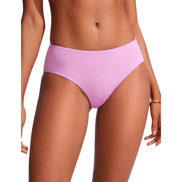 Bombacha de Bikini CRZ YOGA Cintura Media con Cobertura Completa Rosa M