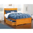 thumbnail image 1 of AFI Nantucket Full Solid Wood Platform Bed with 2 Drawers in Caramel Latte, 1 of 10