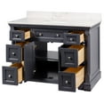thumbnail image 4 of Sydney 48" Bathroom Vanity with Marine Gray Cabinet and Engineered Marble Top, 4 of 7
