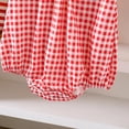 thumbnail image 5 of LIIPEE Girls Baby Bodysuits Independent Day Romper Casual Summer Plaid Printed US National Flag Embroidery Flying Sleeve Crew Neck Jumpsuit Kids 4th Of July Patriotic Cute One-Pieces,18-24 Months, 5 of 7