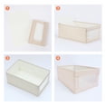 thumbnail image 3 of Unique Bargains Fabric Storage Cube Storage Bin Storage Basket Khaki 16.2*9.5*6.7in, 3 of 6