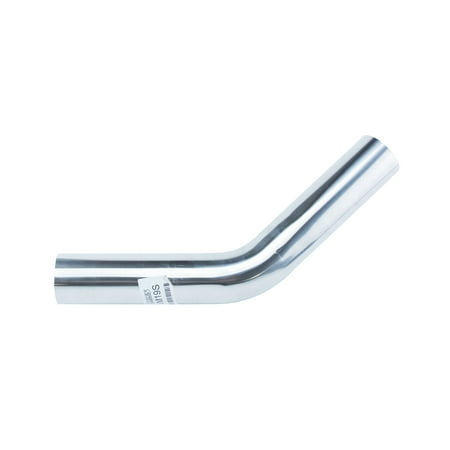 Pypes Performance Exhaust PVM19S Mandrel Bend Pipe; 2.5 in.; 45 Degree; Hardware Not Incl.; Natural 304 Stainless Steel;