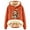 Orange, variant on Women Christmas Outfit Festive Ladies' Cow Print Hooded Jacket Cozy Winter Pullover Outerwear Top Green M