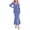 Dusty Blue, variant on PRETTYGARDEN Women's Long Sleeve Floral Maxi Bodycon Dress Cocktail Dresses for Wedding Guest, Square Neck, Stretchy Mesh, Elegant Classy, Formal Holiday Party