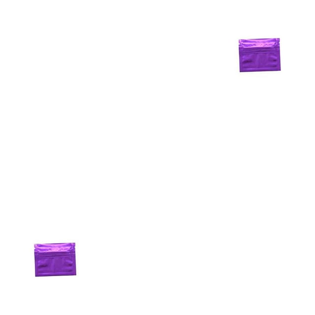Injueey Paquete de 100 piezas Bolsa de papel de aluminio Contenedores de muestra para el hogar Sellado de soportes de polvo cosmético Bolsas Violeta 7.5 x 6.5 cm 2Conjunto