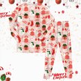 thumbnail image 2 of sdbrld Unisex Toddler Kids Christmas Matching Pajamas Outfit Sets for Boys Girls Holiday Sleepwear Top and PJs Pants 2Pcs Sets Pink Sizes 3-4 Years, 2 of 9