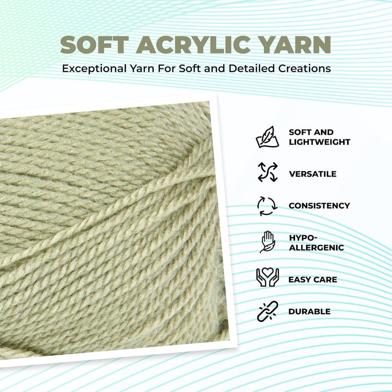 Big Acrylic Craft - Mary Maxim Mellowspun DK Yarn in 33 Hues