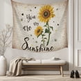 thumbnail image 5 of Yellow Sunflower Tapestry for Bedroom Wall Hanging Tapestry, Summer Vintage Flower Bee Sunshine Ceiling Backdrop Tapestries Poster Blanket Wall Decor for Teens Room Living Room Dorm 51" x 59", 5 of 8