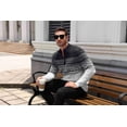 thumbnail image 5 of COOFANDY Mens Quarter Zip Pullover Sweaters Casual Slim Fit Knit Texture Sweater Fair Isle Pattern, 5 of 7