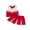 Red, variant on Kids Toddler Girl Soccer Cheerleader Red and White Cheer Team Uniforms for Girls Practice V Neck Tank Top with Pleated Skirt Set Rooter Stage Suit Summer Game Day Cheerleading Costume