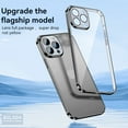 thumbnail image 4 of ELEHOLD Ultra-thin Plating Clear Glass Case for iPhone 13 Pro Max 6.7" 2022,with Shockproof Anti-scratch Crystal-clear Back Ultra-thin Lightweight Case Cover,Black, 4 of 5