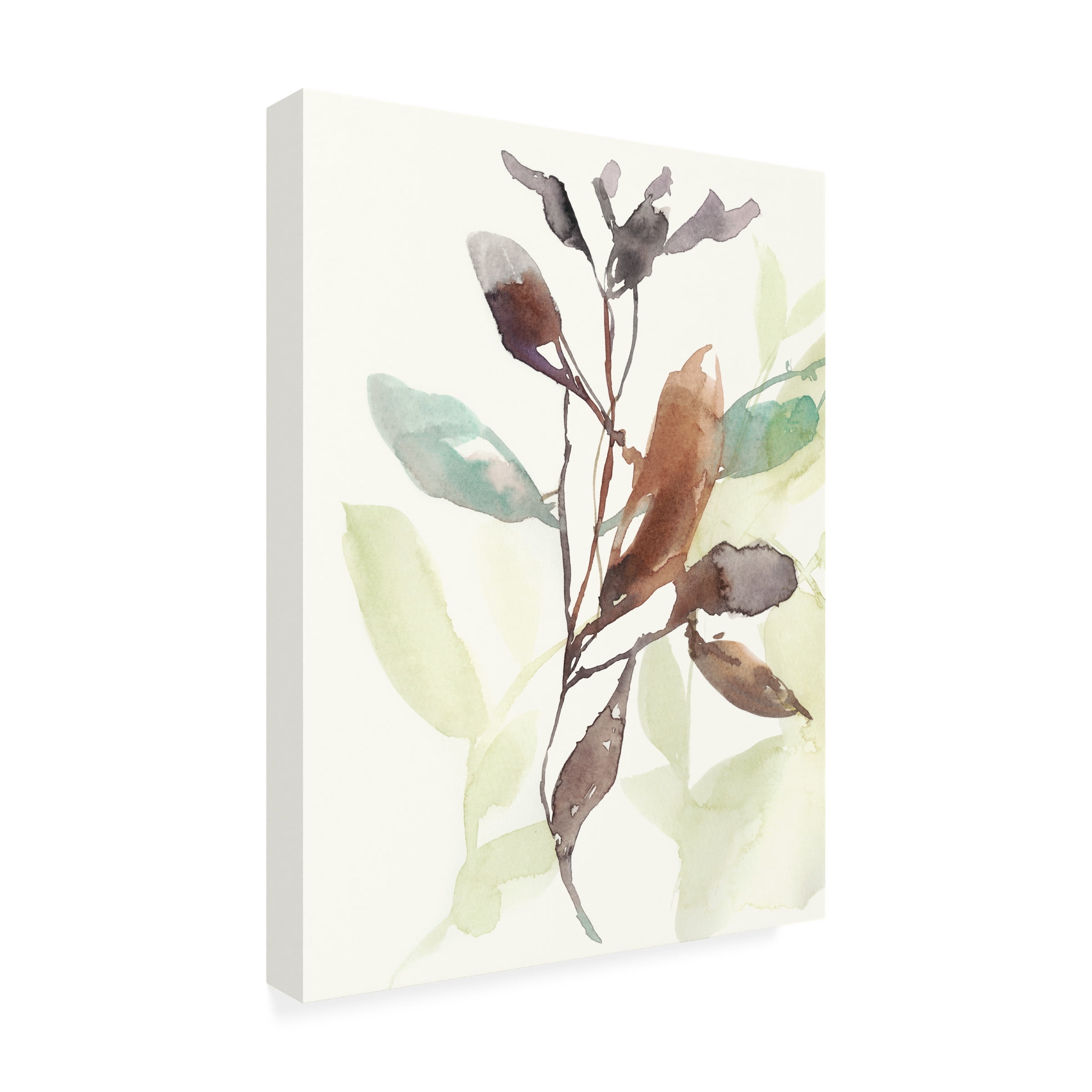 Jennifer Goldberger 'Rusty Sienna Leaves I' Canvas Art