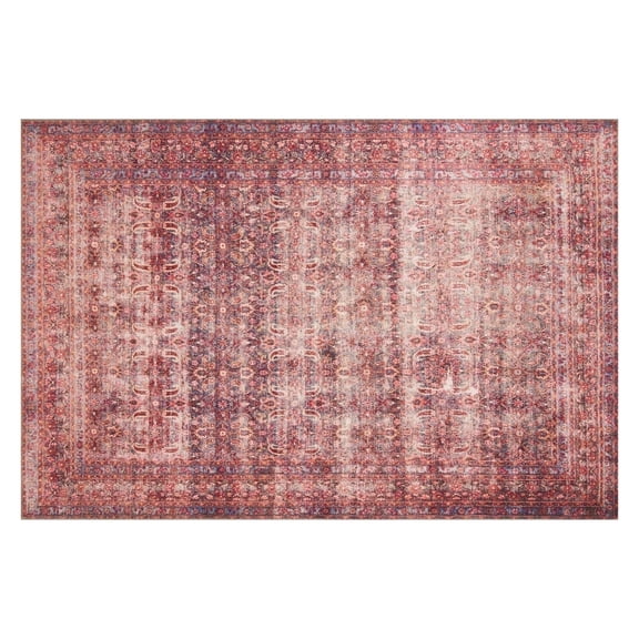 Loloi II Loren Collection LQ-05 Eggplant / Crimson Oriental Area Rug 8'-4" x 11'-6"