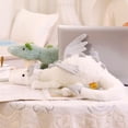 thumbnail image 5 of Fuzzy Peluche Lying Dragon Plush Toy With Big Fly Wings Dragons Grey Green White Dinos Throw Pillow Birthday Gift For Boy Xmas, 5 of 5