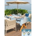 thumbnail image 6 of 54x80 Inch Outdoor Tablecloth with Umbrella Hole Zipper Rectangle Blue Ombre Laundry Rectangular Tablecloths Outside Waterproof Wash Dry Fold Repeat Patio Table Cloth Cover for Picnic Party, 6 of 8