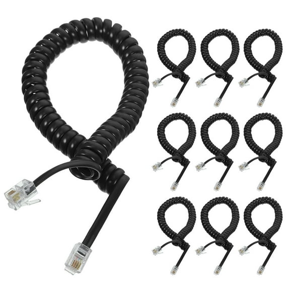 10pcs Telephone Cords Phone Cord Phone Cable Coiled Telephone Telephone Receiver Cord