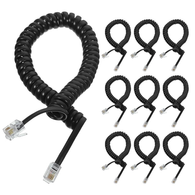 Shisuyan 10pcs Telephone Cords Phone Cord Phone Cable Coiled Telephone Telephone Receiver Cord