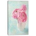 thumbnail image 2 of Pink Ranunculus Flowers in Vase - Floral Canvas Art Print, 2 of 3