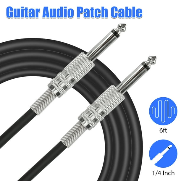 EEEkit Guitar Cable 6ft, Electric Instrument Bass Cable AMP Cord 1/4 Straight, Instrument Cable for Electric Guitar, Bass Guitar, Electric Mandolin, 